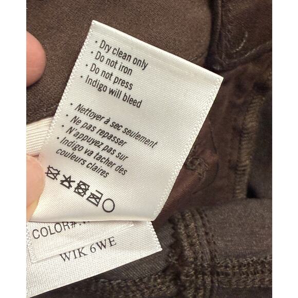 PAIGE Claudine Bronze Shimmer Luxe Coating Ankle Flare Jeans Size 26 - Picture 13 of 16